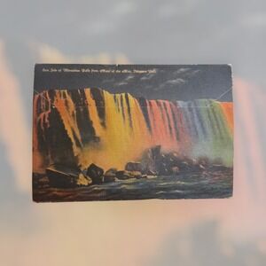 1938 Curt Teich Niagara Falls 20 Pk Linen Postcard Folder Chicago USA Depression
